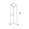 Colonne suspendue 2 portes UNIIQ H.150 x L.35 x P.35 cm finition royal green  Réf.83092