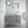 Meuble 90 porte gauche UNIIQ L.89,7 x H.54 x P.45 cm finition humo  Réf.24654