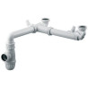 Siphon gain d'espace réglable 40x49 avec siphon pour évier 2 cuves 76210000100