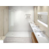 RECEVEUR BASE SLATE 80 LAVA (100x80). Bonde standard. Grille inox. Possible rebord. Découpe sur-mesure. Réf: 53012842