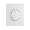 Plaque de commande WC SKATE AIR, simple touche interrompable, pour mécanisme pneumatique, montage vertical, 156 x 197 mm, en ABS, blanc alpin Réf. 38564SH0
