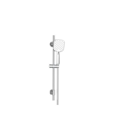 Ensemble de douche Alterna SEDUCTA 2 douchette à main carrée 130 x 130 mm 4 jets avec barre de douche inox et flexible de douche chromé