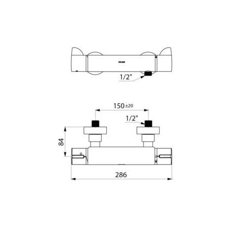 Mitigeur thermostatique Securitherm pour douche réf. H9741S