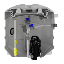 Station de relevage eaux usées à enterrer Sanifos 610 - 2 pompes avec système vortex Réf. SANIFOS6102VXSPT