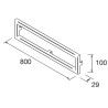 Support porte accessoires métallique LLOYD 80 cm finition noir réf : 97677