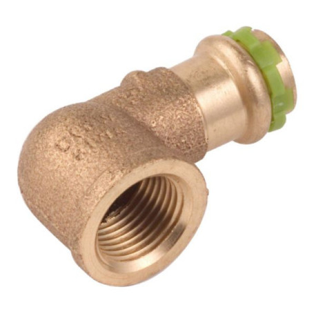 Coude 90° SP4090GV fer/cuivre, femelle à visser - femelle à sertir D15-20x27 réf 6671621