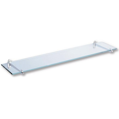 Tablette de lavabo en verre, chant douci, 600 x 120 mm, épaisseur 6 mm réf. 6555
