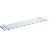 Tablette de lavabo en verre, chant douci, 600 x 120 mm, épaisseur 6 mm réf. 6555