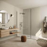 Système de panneaux muraux étanches Polyrey Nuance support composite profil rainure + languette décor Beige Nature B116 finition EXM format 260x60cm épaisseur 11,7mm