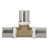 Té à sertir égal Fluxo laiton diamètre 20x20x20mm réf. FLT20