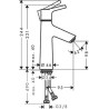 Mitigeur lavabo Talis S 100 sans tirette ni vidage réf. 72021000
