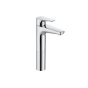 Mitigeur lavabo Atlas bec haut livré avec flexibles d'alimentation sans tirette ni vidage ouverture sur l'eau froide débit limité à 5 l/min Chromé réf. A5A3790C00