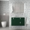 Meuble 90 porte gauche UNIIQ L.89,7 x H.54 x P.45 cm finition royal green  Réf.83105