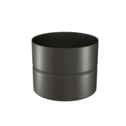 Tuyau rigide email noir raccord noir mat 12 cm d 139 réf. 344125