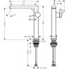 Mitigeur lavabo 240 Tecturis E Fine CoolStart, bonde Push-Open Blanc mat Réf. 73070700
