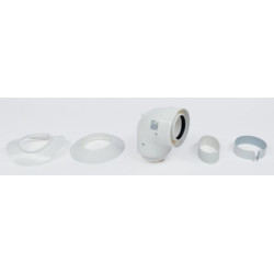 Coude adaptateur ventouse 60/100 a 80/125 - 90d Réf. 074303