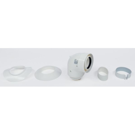 Coude adaptateur ventouse 60/100 a 80/125 - 90d Réf. 074303
