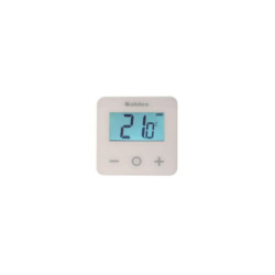 Thermostat d'ambiance sans fil à transmission par onde radio et touches tactiles permettant de régler la consigne d'une pièce.  35001151