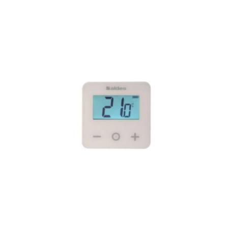 Thermostat d'ambiance sans fil à transmission par onde radio et touches tactiles permettant de régler la consigne d'une pièce.  35001151