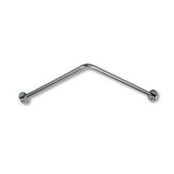 Porte-rideau d'angle D 20 inox brillant 0,90 x 0,90 m réf. 1367