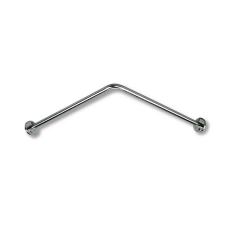 Porte-rideau d'angle D 20 inox brillant 0,90 x 0,90 m réf. 1367