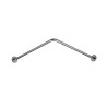 Porte-rideau d'angle D 20 inox brillant 0,90 x 0,90 m réf. 1367