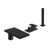 Mitigeur lavabo mural TABULA avec plaque saillie 23 Cm Chromé Noir Brossé Réf. TA25875