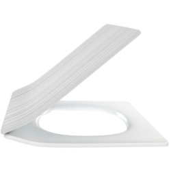 Abattant thermodur extra-plat GRANDS BOULEVARDS frein de chute dé clipsable charnières métal couvercle texturé Réf. E23433-00-WMT