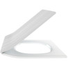Abattant thermodur extra-plat GRANDS BOULEVARDS frein de chute dé clipsable charnières métal couvercle texturé Réf. E23433-00-WMT