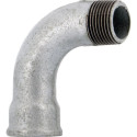Courbe 90° fonte malléable galvanisée 1 mâle-femelle 12x17 réf.001012G