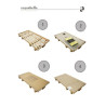 RECEVEUR BASE SLATE 80 MARFIL (150x80). Bonde standard. Grille inox. Possible rebord. Découpe sur-mesure. Réf: 53012816