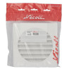 Grille d'aération spéciale façade blanc 1GETM16B pour tube PVC