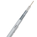 Câble coaxial TV 17VATC - blanc - couronne de 100 mètres