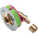 Kit STARFIX MONO à glissement D16 avec rosace en inox réf.0257RS