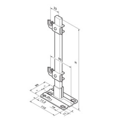 Pied Réglable À Visser H600 Lamella Réf. 05060L