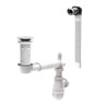 Siphon blanc ALTERNA gain de place pour meuble PLENITUDE clapet chromé + trop plein