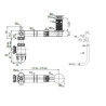 Siphon blanc ALTERNA gain de place pour meuble PLENITUDE clapet chromé + trop plein