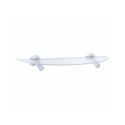 Tablette de lavabo TRIOLO 59,1 cm en résine translucide, tube en acier D 25 mm, fixations invisibles, embases résine de synthèse, époxy blanc réf. 013600