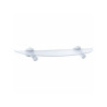 Tablette de lavabo TRIOLO 59,1 cm en résine translucide, tube en acier D 25 mm, fixations invisibles, embases résine de synthèse, époxy blanc réf. 013600