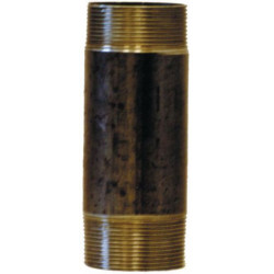 Mamelon 530 tube soudé filetage conique longueur 100mm noir D80x90 réf 530080100N