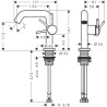 Mitigeur lavabo 110 Tecturis S Fine CoolStart sans tirette ni vidage Blanc mat Réf. 73321700