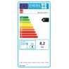 Poêle à granulés REN 8 XUP S1 8 KW fonte, revêtement en acier White/Silver/Black. Évacuation supérieure coaxiale 8/13 cm. Réf. 7121050