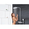 Colonne de douche avec mitigeur thermostatique Rainshower System SmartControl Duo 360 Blanc 26250LS0