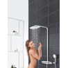 Colonne de douche avec mitigeur thermostatique Rainshower System SmartControl Duo 360 Blanc 26250LS0