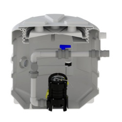 Station de relevage eaux usées à enterrer Sanifos 610 - 1 pompe avec système vortex Réf. SANIFOS6101VXSPS
