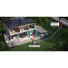Station de relevage eaux usées à enterrer Sanifos 610 - 1 pompe avec système vortex Réf. SANIFOS6101VXSPS