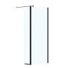 Volet mobile pour paroi Walk-in ALTERNA PLENITUDE WALK largeur 30 cm profilé noir mat, verre transparent traité anticalcaire