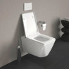 Abattant Viu amovible, charnières inox, sans amortisseur de fermeture, blanc Réf. 21110000