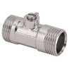 Vanne à sphère mâle/mâle 12X17 joint plat Réf.P2237