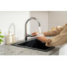 Mitigeur de cuisine 210 VERNIS BLEND M35 rond, bec orientable , 1jet chromé Réf. 71870000